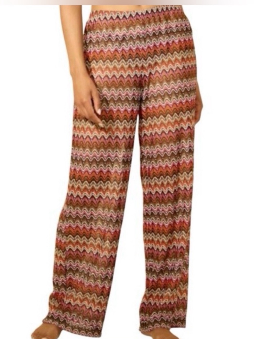 Nwt Shade & Shore Wide-Leg Swim Coverup Pants In Multicolor